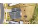 Aerial view showcases the home's layout, fenced yard, and outdoor play area at 15230 Ravenall Dr, Huntersville, NC 28078