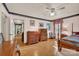 Bedroom with four poster bed, and hardwood floors at 252 Stamey Farm Rd, Statesville, NC 28677