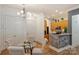 Inviting dining area with a glass table and comfortable upholstered chairs at 2934 Selwyn Ave, Charlotte, NC 28209