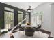 Cozy breakfast nook features a marble table, stylish seating, and abundant natural light at 3214 Park South Station Blvd, Charlotte, NC 28210