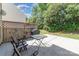 Back patio features a table, chairs, and grill at 3248 Park South Station Blvd, Charlotte, NC 28210