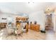 Open living room and kitchen with a dining area and hardwood floors at 3882 Shasta Cir, Clover, SC 29710