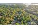 The aerial perspective shows a neighborhood surrounded by green trees and scenic waterways at 6005 Lanai Ln, Tega Cay, SC 29708