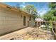 Wood deck with wire railing is attached to the home with views of the yard and trees at 6921 Thermal Rd, Charlotte, NC 28211