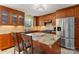 Modern kitchen with custom cabinetry, granite countertops and stainless steel appliances at 6921 Thermal Rd, Charlotte, NC 28211