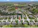 Picturesque aerial view of a neighborhood with a community pool surrounded by lush greenery and homes at 9069 Blue Ridge Dr, Indian Land, SC 29707