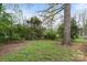 Fenced backyard featuring mature trees and green space at 908 Woodside Dr, Kings Mountain, NC 28086