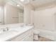 Neutral bathroom featuring a combination tub/shower and a vanity at 10325 Merlin Meadows Ct, Charlotte, NC 28277