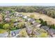 Aerial view of a lovely community and golf course, with mature trees and landscaping at 11204 Arlen Park Dr, Huntersville, NC 28078