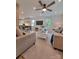 Spacious living area with open layout to dining and kitchen, showcasing modern design at 1421 Van Nuys St, Salisbury, NC 28144