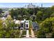 Stunning aerial view of the modern home with skyline view at 215 Keswick Ave, Charlotte, NC 28206