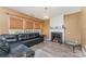 Comfortable living room showcasing a fireplace and modern decor at 2409 Deberry Ct, Charlotte, NC 28213