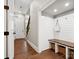 Welcoming mudroom with custom bench, storage, and convenient access to the home's interior at 4012 Flagstone Dr, Lancaster, SC 29720