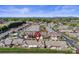 Aerial view of townhomes featuring well-maintained landscaping and a convenient community layout at 489 26Th Ne Ave # C, Hickory, NC 28601
