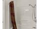 Shower with a shower curtain and chrome shower head and faucet at 489 26Th Ne Ave # C, Hickory, NC 28601