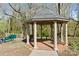 Charming gazebo in a lush, wooded setting, offering a peaceful retreat with ample seating at 489 26Th Ne Ave # C, Hickory, NC 28601