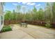 Backyard features a concrete patio with ample space for outdoor furniture and grilling at 5109 Arbordale Way, Mount Holly, NC 28120