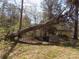 View of the backyard with a downed tree at 543 Queens Rd, Gastonia, NC 28052