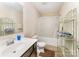 Modest bathroom with tub and shower combination at 6010 Hawk View Rd, Waxhaw, NC 28173