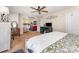 Open bedroom features a ceiling fan, neutral paint, and carpeted floor at 6010 Hawk View Rd, Waxhaw, NC 28173