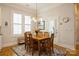 Light filled breakfast nook with hardwood floors, and a view to the backyard at 9514 Wheatfield Rd, Charlotte, NC 28277