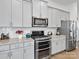Updated kitchen featuring stainless steel appliances, granite countertops, and modern cabinets at 9710 Ainslie Downs St, Charlotte, NC 28273