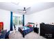 Bedroom featuring a ceiling fan and a bed with toys at 9878 Verdun Ct, Fort Mill, SC 29707