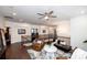 Living room with hardwood floors, comfortable seating, and modern decor on second floor at 9878 Verdun Ct, Fort Mill, SC 29707