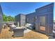 Inviting rooftop deck with stylish outdoor seating and overhead string lights at 1105 Reece Rd, Charlotte, NC 28209