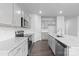 Modern kitchen boasts stainless steel appliances and granite countertops at 1125 Hallman Branch Ln, Lincolnton, NC 28092