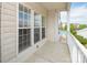 Balcony with view of the community pool and surrounding landscape at 14849 Santa Lucia Dr, Charlotte, NC 28277
