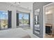This spacious bedroom features large windows offering plenty of natural light and a modern decor at 224 Parkwood Ave, Charlotte, NC 28206