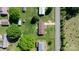 An aerial shot of a house surrounded by greenery, showcasing the spacious yard and neighborhood at 2430 Rocky Ford Rd, Newton, NC 28658