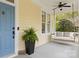Cozy front porch featuring a swing and a stylish potted plant at 2569 Lower Assembly Dr, Fort Mill, SC 29708