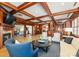 Beautifully designed lobby with wooden trim, a cozy fireplace, and comfortable seating areas at 2823 Providence Rd # 143, Charlotte, NC 28211