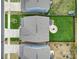 Aerial view of home featuring a fire pit and seating in a spacious backyard at 1018 Hinson Forest Rd, Monroe, NC 28110