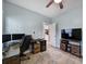 Comfortable office with natural light, ceiling fan, desk setup, and workspace at 1018 Hinson Forest Rd, Monroe, NC 28110
