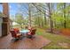 Outdoor brick patio with comfortable seating, perfect for relaxation and entertaining guests at 117 Heath Ln, Mooresville, NC 28117