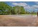 Community tennis court surrounded by trees and fencing at 11700 Fernhurst Ln, Charlotte, NC 28277