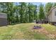 Expansive backyard with mature trees, a deck, and a storage shed on a sunny day at 1756 Martin Rd, Kings Mountain, NC 28086