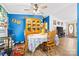 Dining area featuring hardwood floors, a wooden table, and a decorative hutch, perfect for Gathering meals at 1756 Martin Rd, Kings Mountain, NC 28086
