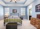 Spacious bedroom with trey ceilings, a ceiling fan, and natural light at 190 Silverspring Pl, Mooresville, NC 28117