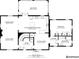 First floor plan showing kitchen, living room, dining room, entry, sunroom, and bedroom measurements at 203 Mt Holly Huntersville Rd, Huntersville, NC 28078