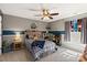 Cozy bedroom with nautical decorations and a unique color scheme at 2532 Annecy Dr, Matthews, NC 28105