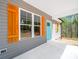 Close up of the front porch with the exterior colors highlighting the newness of the home at 297 Barr Link Rd, Mount Pleasant, NC 28124
