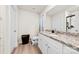 Clean bathroom with a granite countertop, modern fixtures, and ample cabinet space at 3118 Maple Ridge Dr # 11, Gastonia, NC 28052