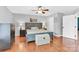 Serene bedroom features hardwood floors, a stylish bed frame, and a peaceful atmosphere at 365 Kinder Rd, Harmony, NC 28634