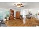 This living room offers wood floors, plenty of light, a dining area, and enough space to relax and entertain at 3790 Lynnview Ct, Maiden, NC 28650
