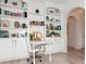 Bright and airy home office featuring built-in bookshelves and a comfortable workspace at 4024 Whipcord Dr, Waxhaw, NC 28173