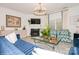 Stylish living room with comfortable seating, a glass coffee table, and a decorative fireplace, creating a sophisticated ambiance at 4024 Whipcord Dr, Waxhaw, NC 28173
